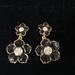 Kate Spade Jewelry | Kate Spade Ny Black Enamel Floral Drop Earrings | Color: Black/Gold | Size: Os