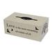 Trinx Love Is the Most Rewarding Adventure of All Tissue Box Cover Wood in Black/Brown | 5.5 H x 10 W x 4.3 D in | Wayfair