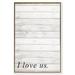 Oliver Gal I Love Us Gold & Wood Love - Textual Art on Canvas in White | 36 H x 24 W x 1.5 D in | Wayfair 21723_24x36_CANV_WFL