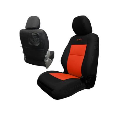 Bartact Toyota Tacoma Bench Seat Covers Rear Bench 16-19 Tacoma Double Cab Standard And TRD Black/Orange TTSC2016R4BN