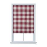 Wide Width Cordless Plaid Flat Roman Shade by Whole Space Industries in Red (Size 23" W 64" L)