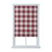 Wide Width Cordless Plaid Flat Roman Shade by Whole Space Industries in Red (Size 23" W 64" L)