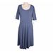 Lularoe Dresses | Lularoe Nicole Dress Xl | Color: Blue/Gray | Size: Xl
