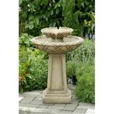 Red Barrel Studio® Boldin Resin/Fiberglass Tiered Bird Bath Fountain | 29 H x 21 W x 21 D in | Wayfair 27C1518BCF764C1492B00C06A237E58A