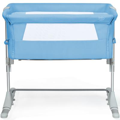 Costway Travel Portable Baby Bed Side Sleeper Bassinet Crib with Carrying Bag-Blue