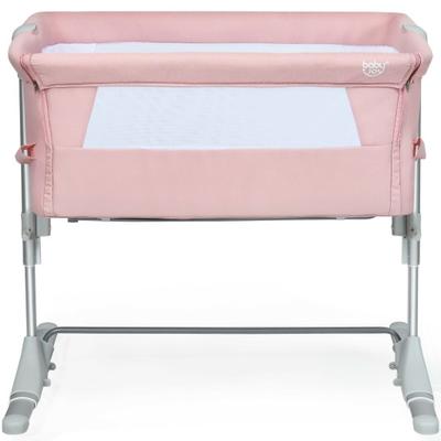 Costway Travel Portable Baby Bed Side Sleeper Bassinet Crib with Carrying Bag-Pink