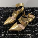 Zara Shoes | Heels | Color: Gold | Size: Euro 39- Us 8