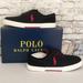 Polo By Ralph Lauren Shoes | Men’s Polo Ralph Lauren Faxon Low Sneaker Sz 8.5 | Color: Black/Red | Size: 8.5