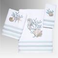 Coastal Terrazzo Bath Towel Set White Bath Hand Fingertip, Bath Hand Fingertip, White