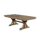 Laurel Foundry Modern Farmhouse® Harless Extendable Trestle Dining Table Wood in Brown, Size 30.0 H in | Wayfair 9097DC28C47B44A2B08D0ECB072C58FB