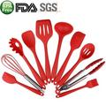 Smarten 10-Piece Assorted Kitchen Utensil Set Silicone in Red | Wayfair Utensil-Silicone-10pcs-Red