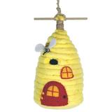 August Grove® Pashkhi Felt 9 in x 5 in x 4 in Birdhouse in Yellow | 9 H x 5 W x 4 D in | Wayfair DEFD3A1E879D49F99CA237441F6B250D