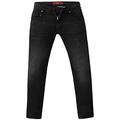 D555 Big Mens Stretch Jeans Tapered FIT Large Size Dark Grey 40"-60" (KS15496) (54W/32L)