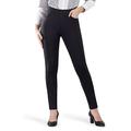 Bamans Women's Black Suit Trousers Stretch Long Straight Trousers Medium Waist Trousers Business Home Office - Black - X-Large