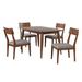 Sunset Trading Mid Century 5 Piece Dining Table Set With Padded Performance Fabric Seats - Sunset Trading DLU-MC3660-C45-5P