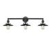 Innovations Lighting Bruno Marashlian Railroad 32 Inch 3 Light Bath Vanity Light - 205BK-BPPC-HRPC-M6-BK