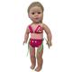 THE NEW YORK DOLL COLLECTION Süß Bikini Schwimmset für Mode Mädchen Puppen - Bikini mit verschiedenen Blumen Design Passt 18 Zoll/46 cm Puppen - Puppen Badebekleidung - Puppenzubehör