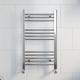 Bathroom 750 x 450mm Heated Towel Rail Radiator Straight Chrome 12 Rails Flat