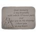 Trinx Your Memory is My Keepsake Stepping Stone Stone in Gray | 1 H x 15.25 W x 10.5 D in | Wayfair AD6F3F22511B4B4E9CB93FC0D104E221