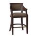 Fairfield Chair Gilroy 30.5" Bar Stool Wood/Upholstered in Blue | 43.5 H x 24 W x 24 D in | Wayfair 6022-06_8789 91_Espresso_1009BlackNickel