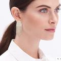 J. Crew Jewelry | J. Crew Pointed Crystal Waterfall Earrings. | Color: White | Size: 2 1/2”