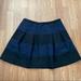 Madewell Skirts | Madewell Blue Black Plaid Pocket Mini Wool Skirt | Color: Black/Blue | Size: 2