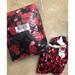 Victoria's Secret Shoes | *Bundle* Victoria Secret Floral Blanket/Slippers | Color: Black/Red | Size: L (9, 10)