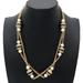 J. Crew Jewelry | J Crew Double Strand Pearl Black Gold Necklace | Color: Black/White | Size: Os