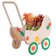 Dida - Der Puppenwagen Aus Holz Dekoration Blume ist EIN Holzpuppenwagen Zum Schieben Der Puppen Der Kleinkinder. Der Spielwagen Ist Ideal Für Den Kindergarten und Zu Hause