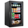 Ivation 101 Can Freestanding Beverage Refrigerator Glass | 29.1 H x 16.9 W x 17.7 D in | Wayfair IVABC1010BWH