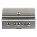 Coyote Grills 3-Burner Built-In Convertible Gas Grill w/ Smoker Stainless Steel in Gray | 23 H x 35.5 W x 25.5 D in | Wayfair CC2SL36LP
