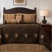 Loon Peak® Faux Leather Emnbroidered Star Pattern Western Comforter Set Polyester/Polyfill/Microfiber in Brown | Wayfair