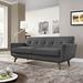 Engage Upholstered Fabric Loveseat by Modway Polyester in Gray | 32.5 H x 78 W x 33 D in | Wayfair EEI-1179-DOR