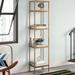 Willa Arlo™ Interiors Catie 73" H x 18" W Steel Etagere Bookcase Metal in Yellow | 73 H x 18 W x 12 D in | Wayfair E5A042C3734241AE9D80D2765D764FC4