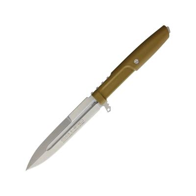 Extrema Ratio Requiem HCS Fixed Blade Knife 9.25in Overall 4.5in Stonewash False Edge N690 SS Stiletto Style Blade Hcs Forprene Handle Hcs Nylon Molle