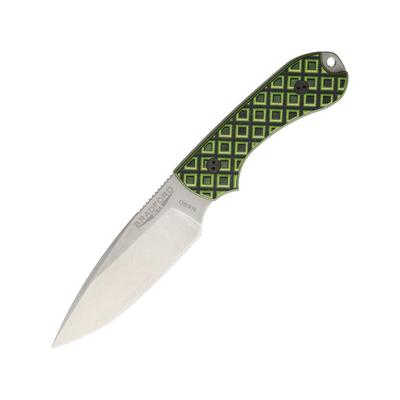 Bradford Knives Guardian 3 Toxic Green/Black Fixed Blade Knife 6.75in Overall 3.25in Stonewash N690 SS Drop Point Textured G10 Handle Green/ Black
