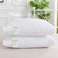 SUFUEE Bed Pillows 2 Pack Down Alternative Pillows for Sleeping, 100% Cotton Cover with Gusset Ultra Soft, Just Like Down and Mulberry silk Filling (48x 74cm) (cotton)