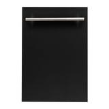 ZLINE 18 in. Compact Top Control Built-In Dishwasher w/ Stainless Steel Tub & Modern Style Handle in Black | 32.5 H x 17.63 W x 23.1 D in | Wayfair
