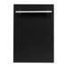 ZLINE 18 in. Compact Top Control Built-In Dishwasher w/ Stainless Steel Tub & Modern Style Handle in Black | 32.5 H x 17.63 W x 23.1 D in | Wayfair