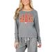 Women's Concepts Sport Gray Atlanta Hawks Mainstream Terry Long Sleeve T-Shirt