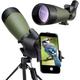 Gosky Updated Newest Spotting Scope - BAK4 Angled Scope for Target Shooting Hunting Bird Watching Wildlife Scenery （Camere adapter compatible）