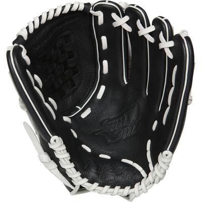 Rawlings Shut Out 12" Basket Web Fastpitch Softball Glove - Right Hand Throw Black/White