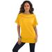 Plus Size Women's Ladder Stitch Tee by Roaman's in Sunset Yellow (Size L) Shirt