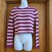 Free People Sweaters | Free People Beach Magenta Gray Striped Sweater M | Color: Gray | Size: M