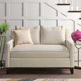 Joss & Main Christie 51.5" Square Arm Loveseat w/ Reversible Cushions Polyester in Brown/Gray | 35.75 H x 51.5 W x 35.75 D in | Wayfair