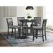 Red Barrel Studio® Relyea 5 - Piece Counter Height Dining Set Wood/Upholstered in Brown/Gray | 36 H in | Wayfair 9961E233F18642559524242C2AF3FEF9