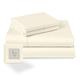 Pizuna 100% Cotton Super King Bed Sheet Set Ivory, 400 Thead Count Long Staple Cotton Bedding Set 300x280 cm, Soft Sateen 4 PC King Bed Sheet Set -Fitted Sheet, Flat Sheet & 2 Pillowcases