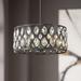 Dealey 19" Wide Crystal Matte Black 5-Light Chandelier