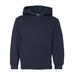 Russell Athletic 995HBB Youth Dri-Power Fleece Pullover Hood T-Shirt in J Navy Blue size Small | Cotton Polyester