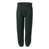 Gildan G182B Youth Heavy Blend Sweatpant in Forest Green size Large | Cotton Polyester G18200B, 18200B